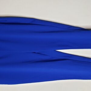 SHEIN Blue Trousers with Sleek Finish